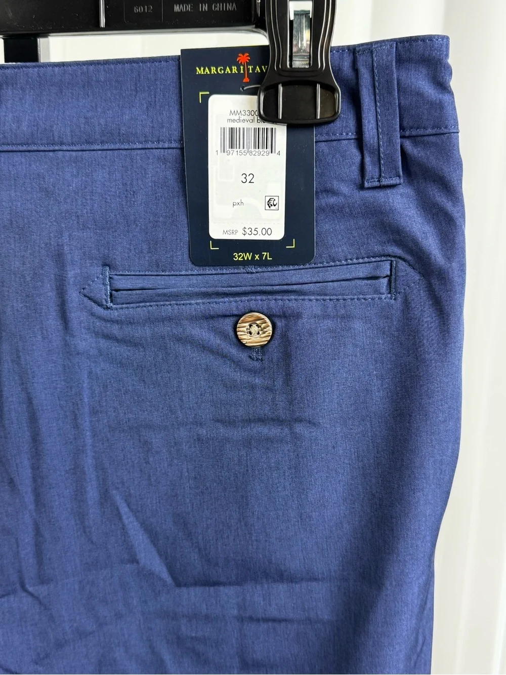 Margaritaville Blue Quick Dry Streach Shorts Size 32, NWT